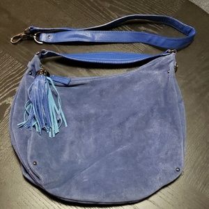 Kenneth Cole Blue suede hobo